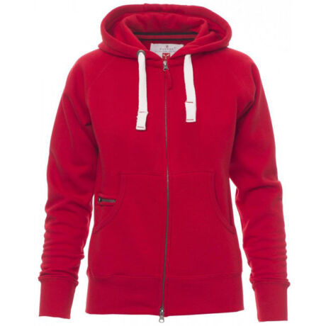 Payper Dallas+ Lady cipzáras, kapucnis női pulóver, piros
