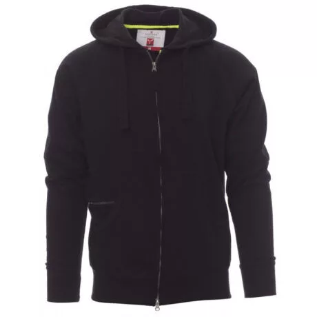 Payper Hawaii+ cipzáras kapucnis pulóver, fekete