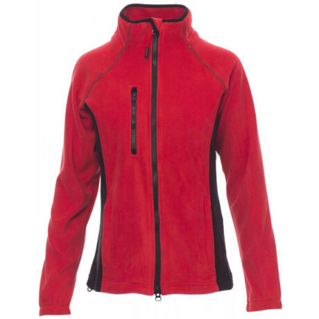 Payper Aspen+ Lady cipzáras női polár pulóver, piros/fekete
