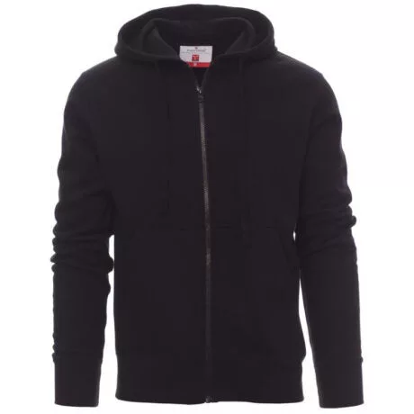 Payper Portland cipzáras kapucnis pulóver, fekete