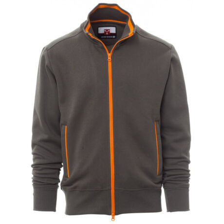 Payper Sydney cipzáras pulóver, szürke/narancs