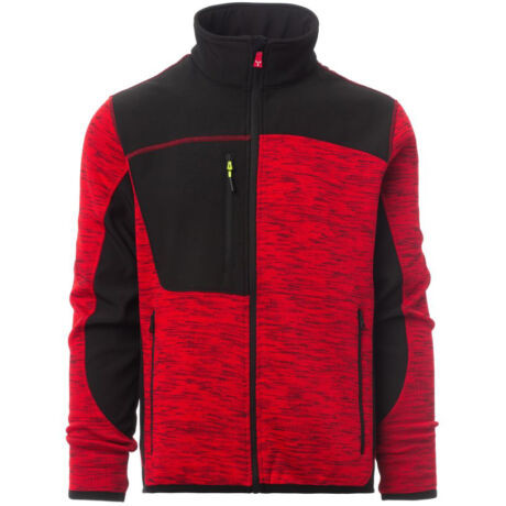 Payper Travel cipzáras pulóver, piros/fekete