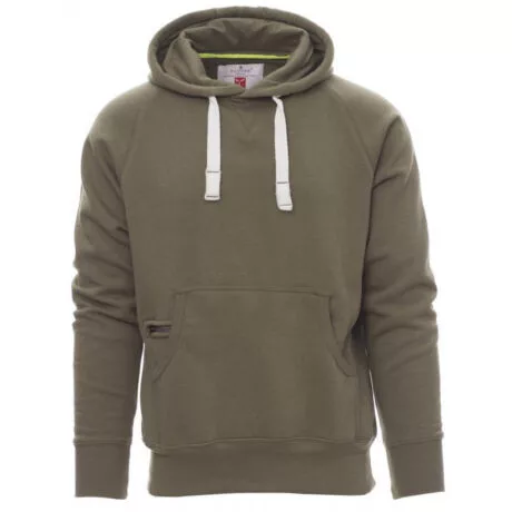Payper Atlanta+ kapucnis pulóver, katonai zöld