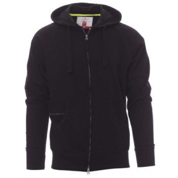 Payper Hawaii+ cipzáras kapucnis pulóver, fekete