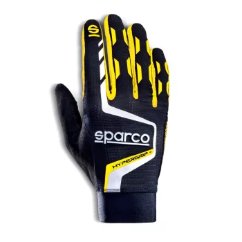 SPARCO HYPERGRIP+ védőkesztyű fekete-flousárga 08