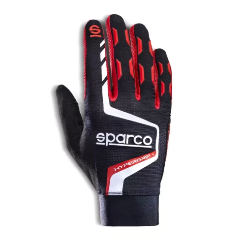 SPARCO HYPERGRIP+ védőkesztyű fekete-piros 08