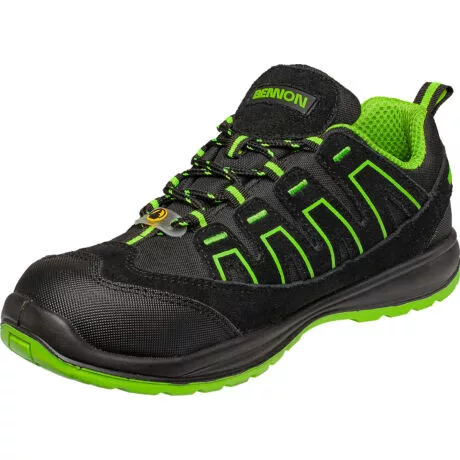 Bennon Alegro O1P ESD fekete/zöld félcipő