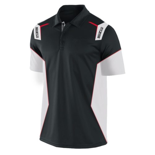 SPARCO galléros póló fekete S