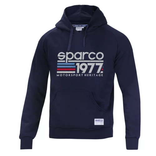 SPARCO 1977 kapucnis pulóver kék L