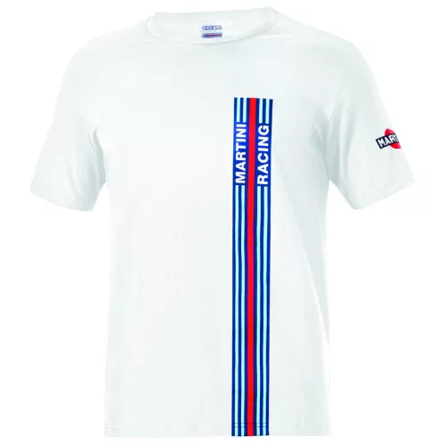 SPARCO MARTINI RACING csíkkal póló fehér M