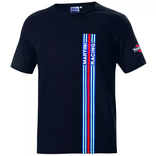 SPARCO MARTINI RACING csíkkal póló fekete XXL