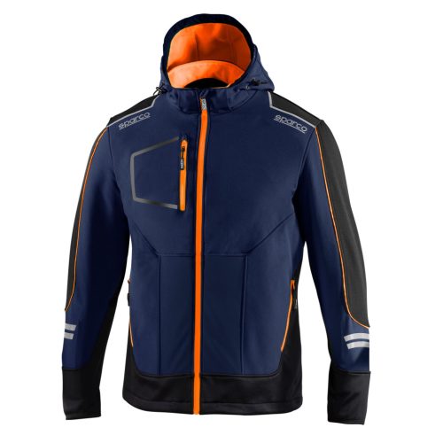 SPARCO YORK TECH Softshell kabát kék-narancs XS