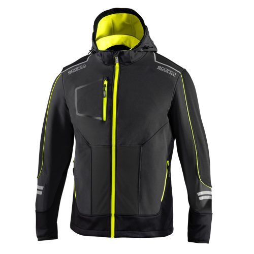 SPARCO YORK TECH Softshell kabát sötétszürke-sárga 3XL