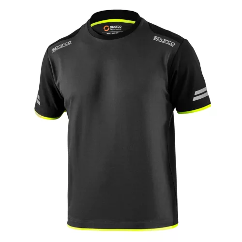 SPARCO TUCSON kerek nyakú póló sötétszürke-sárga M