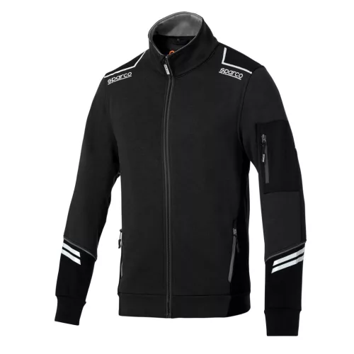 Sparco ALABAMA zipzáros pulóver fekete-szürke -L