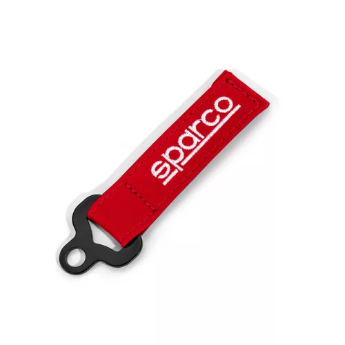 SPARCO bőr kulcstartó piros