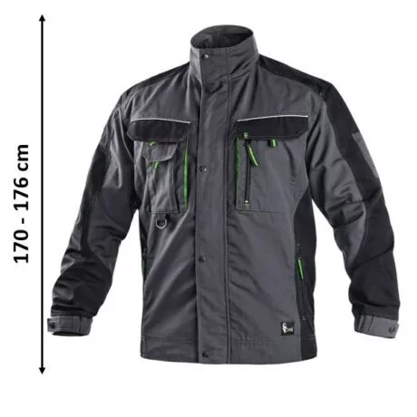CXS Sirius Lucius rövidített kabát sötétszürke/zöld
