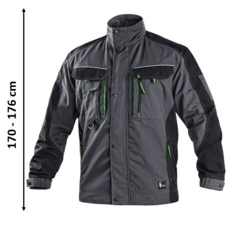 CXS Sirius Lucius rövidített kabát sötétszürke/zöld