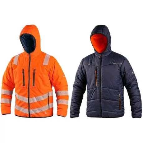 CXS Chester kifordítható bélelt jólláthatósági kabát