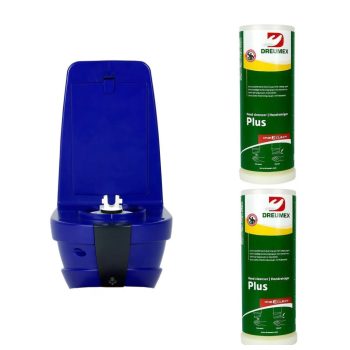   Dreumex One2Clean Automata adagoló 0,75 - 1,5ml/adag + Dreumex Plus 3L One2Clean oldószermentes ipari kéztisztító 2 DB