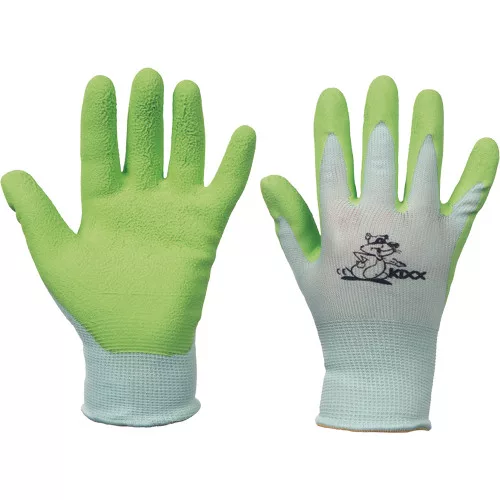 FUDGE kesztyű nylon, latex tenyér zöld 4