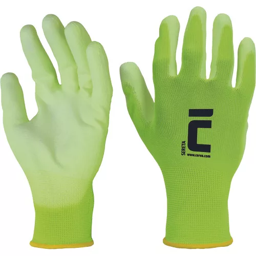 SERETA kesztyű HV sárga 11