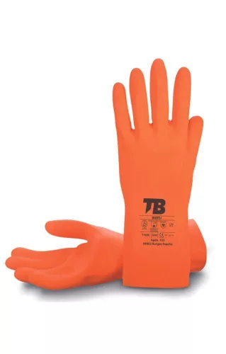 TB 9005X latex védőkesztyű narancs 8
