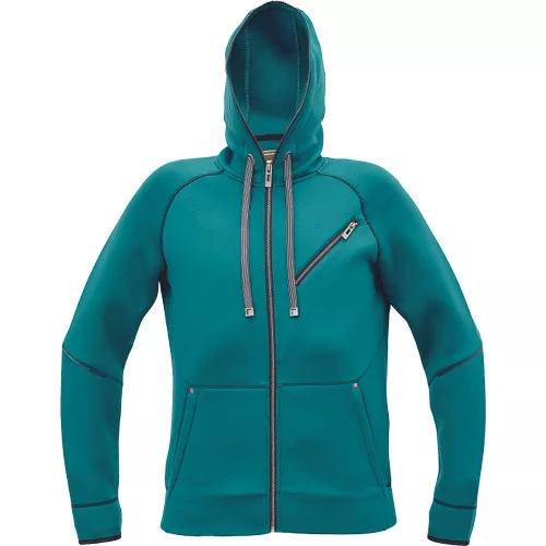 NEURUM kapucnis kardigán petrol kék 3XL