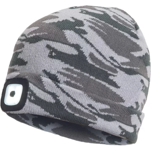 DEEL LED sapka fejlámpával szürke terepm