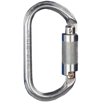 Ovális karabíner twist lock acél/cink