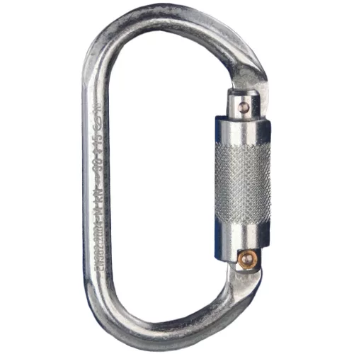 Ovális karabíner twist lock acél/cink