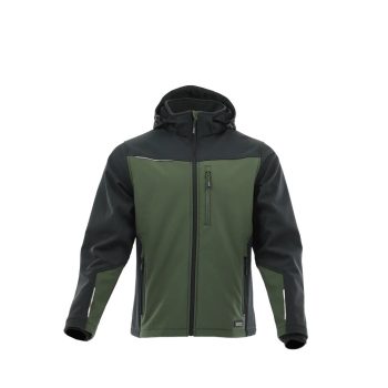 Sara Comfort Plus softshell kabát zöld - fekete