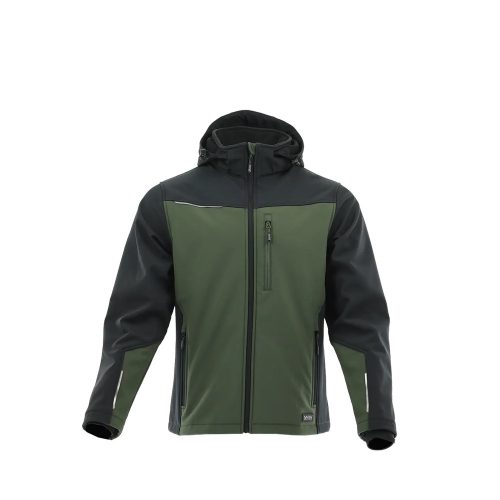 Sara Comfort Plus softshell kabát zöld - fekete