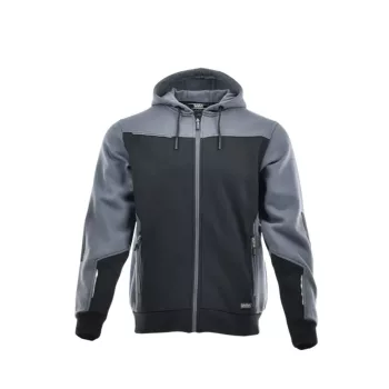 Sara Comfort Plus kapucnis pulóver fekete - szürke