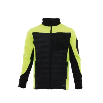 Sara Comfort Plus Hybrid cipzáras pulóver fekete - sárga