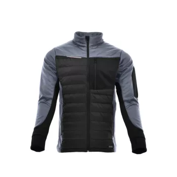 Sara Comfort Plus Hybrid cipzáras pulóver fekete - szürke