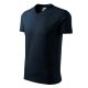V-neck póló unisex tengerészkék L