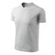 V-neck póló unisex világosszürke melírozott 2XL