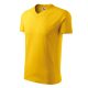 V-neck póló unisex sárga M