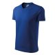 V-neck póló unisex királykék M