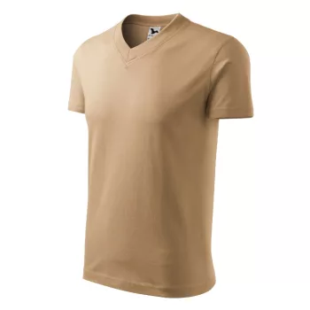 V-neck póló unisex homok S