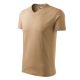 V-neck póló unisex homok L