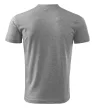V-neck póló unisex sötétszürke melírozott M