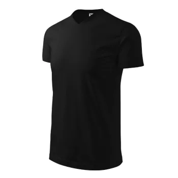 Heavy V-neck póló unisex fekete S