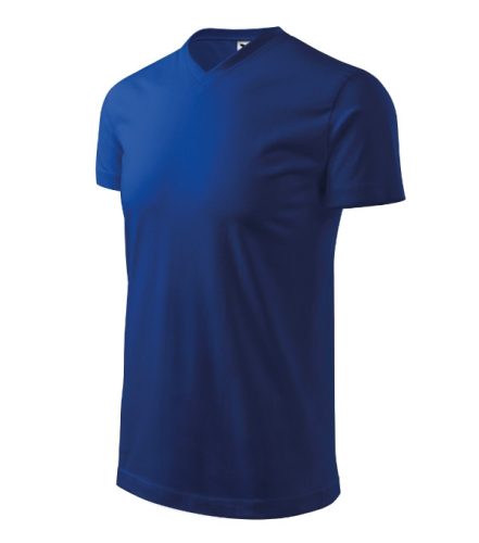 Heavy V-neck póló unisex királykék XL