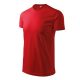 Heavy V-neck póló unisex piros XL