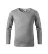 Fit-T LS póló gyerek sötétszürke melírozott 134 cm/8 éves
