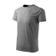 Basic póló férfi sötétszürke melírozott XS