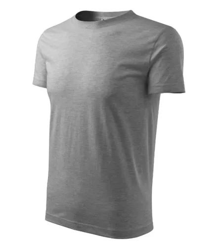 Classic New póló férfi sötétszürke melírozott 2XL