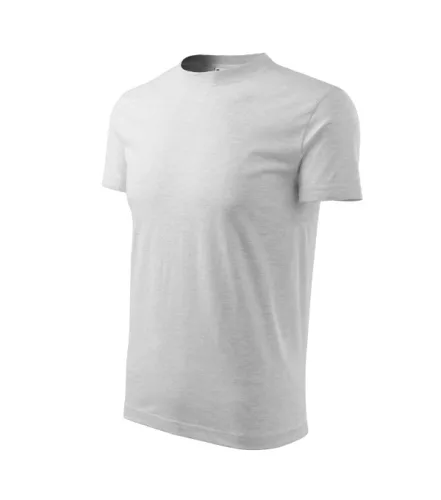 Basic póló gyerek világosszürke melírozott 158 cm/12 éves